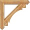 Ekena Millwork Merced Arts and Crafts Rough Sawn Bracket w/ Offset Brace, Western Red Cedar, 8"W x 44"D x 44"H BKT0806X44X44MRC03RWR - alternate 3